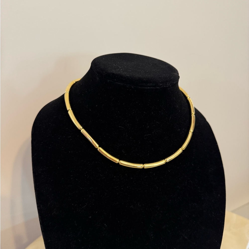 LIE STUDIO The Margaret Necklace 18K Gold EUC $500 - Picture 4 of 5
